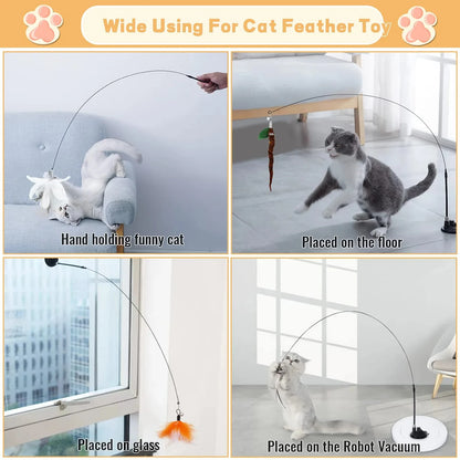 Cats Toys Feathers Wand